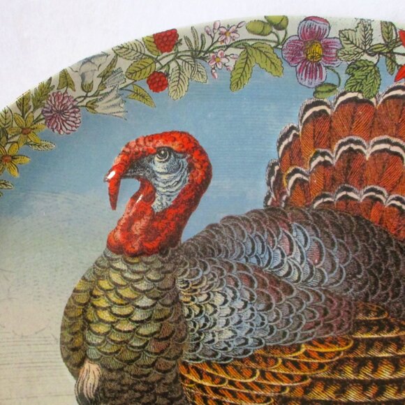 John Derian Target Stoneware Oval Turkey Platter 18" Floral Thanksgiving Decor P - Picture 2 of 6